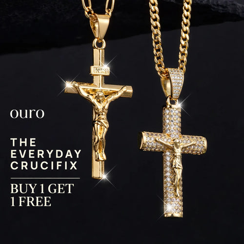 Cadena Souvo Crucifix 14K Gold