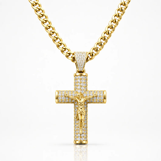 Cadena Souvo Crucifix 14K Gold