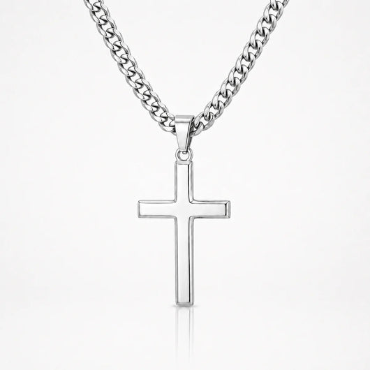 Cadena Cruz de Plata Esterlina 925 5MM