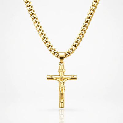 Cadena Souvo Crucifix 14K Gold