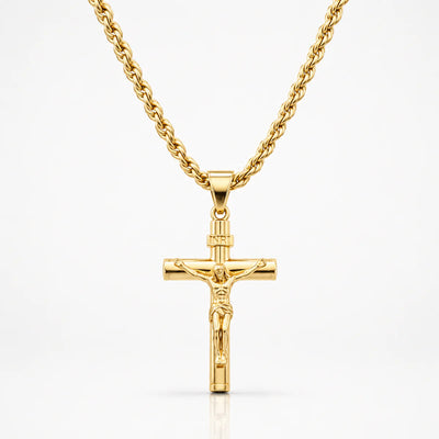 Cadena Souvo Crucifix 14K Gold