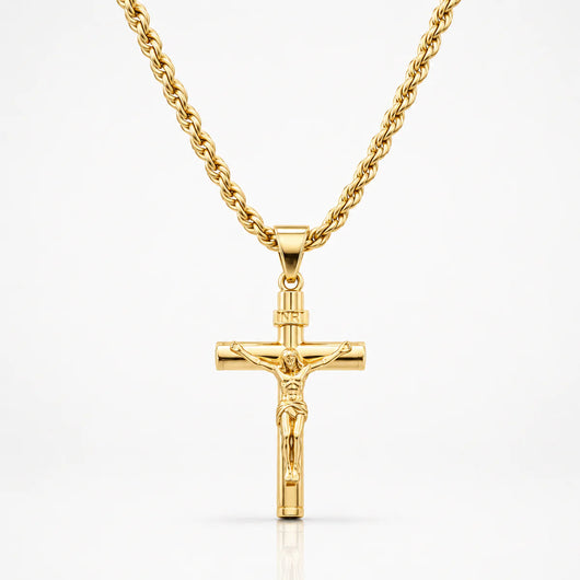 Cadena Souvo Crucifix 14K Gold